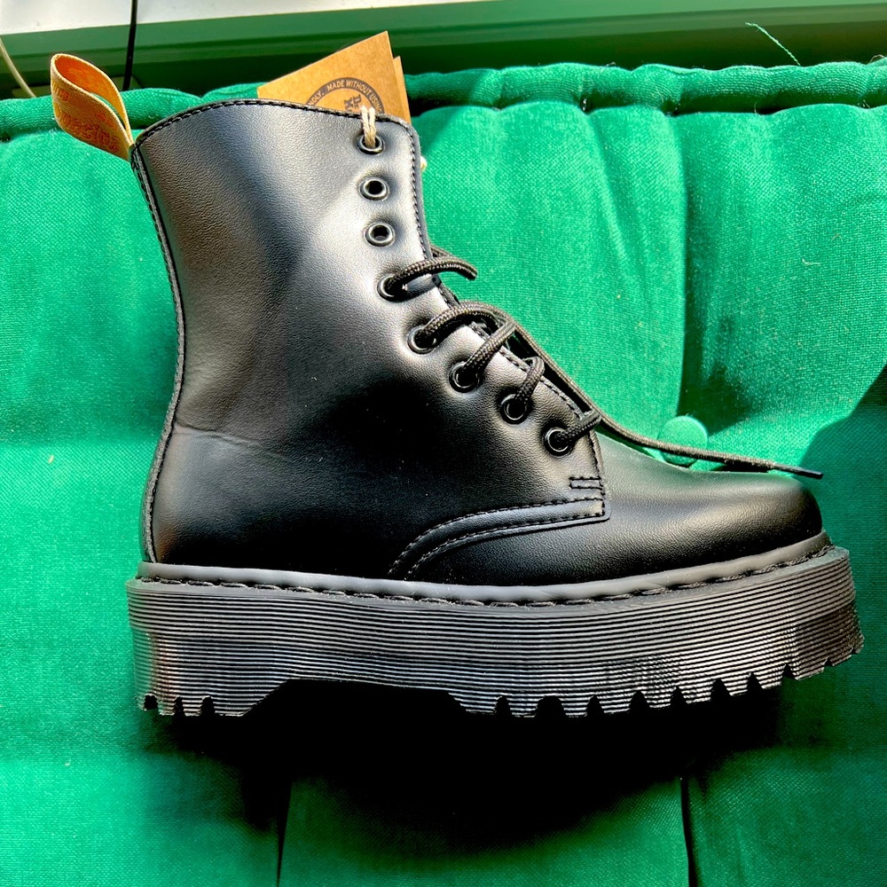 Vegan Leather Dr. Martens Platform Boots